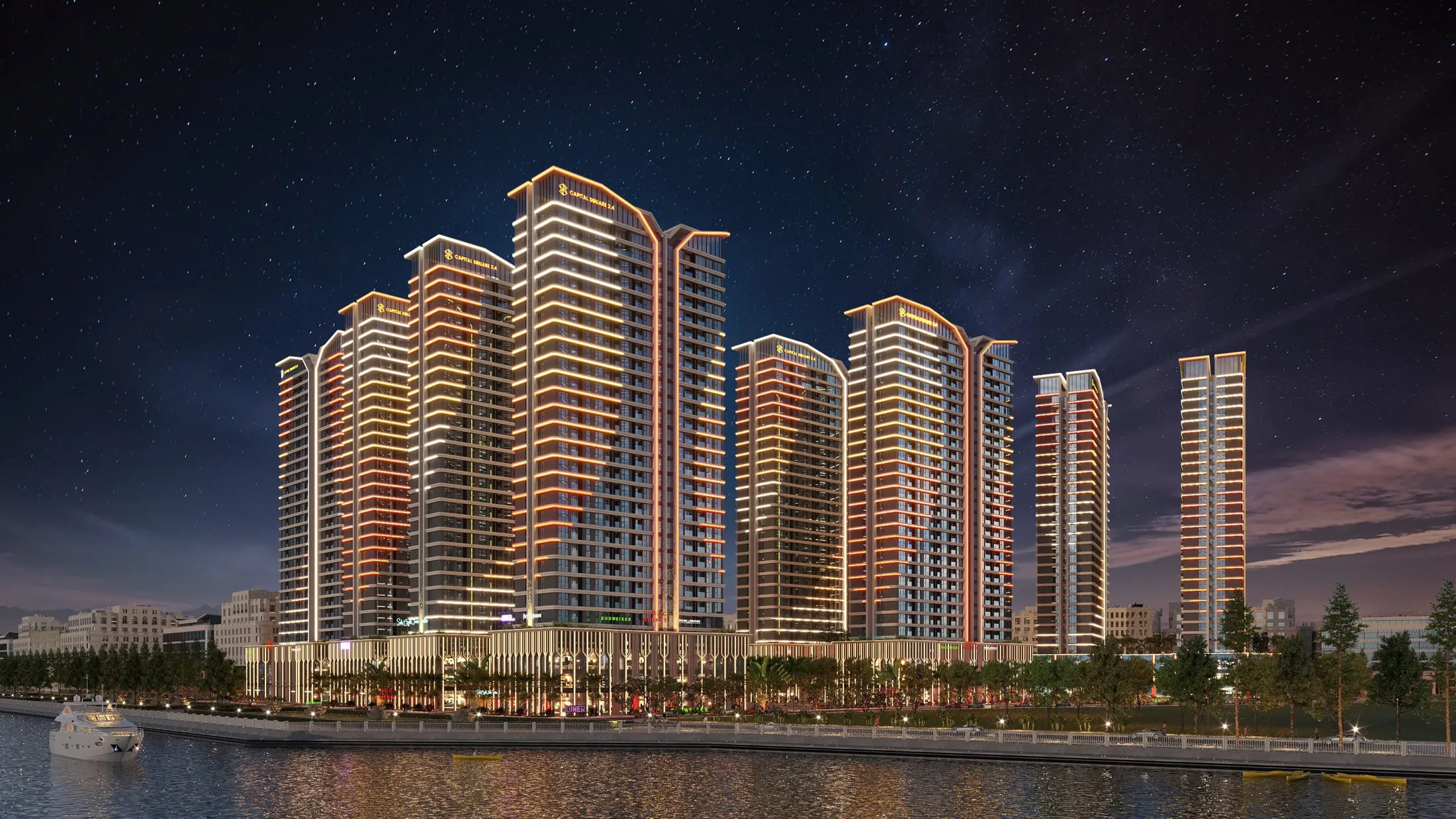 Phối cảnh Capital Square về đêm